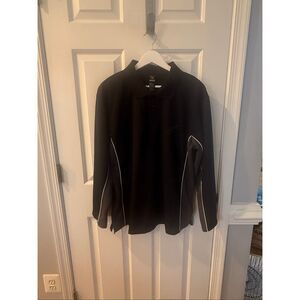 Kiwi Stuff Black New Zealand Mesh Long Sleeve Polo Shirt sz XL EUC